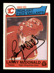 Lanny McDonald Autographed 1983-84 O-Pee-Chee Card #75 Calgary Flames SKU #251960