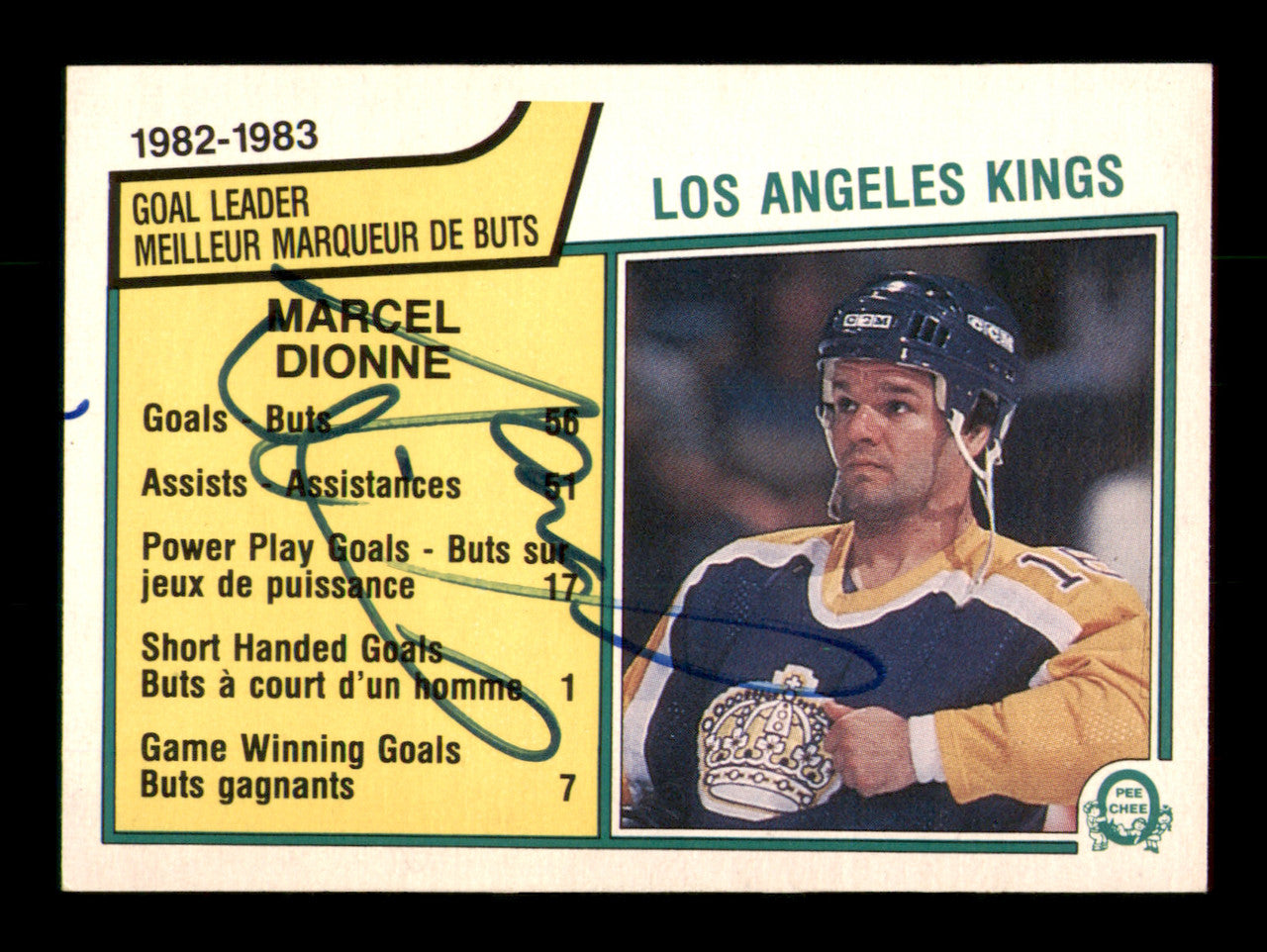 Marcel Dionne Autographed 1983-84 O-Pee-Chee Card #150 Los Angeles Kings SKU #251964