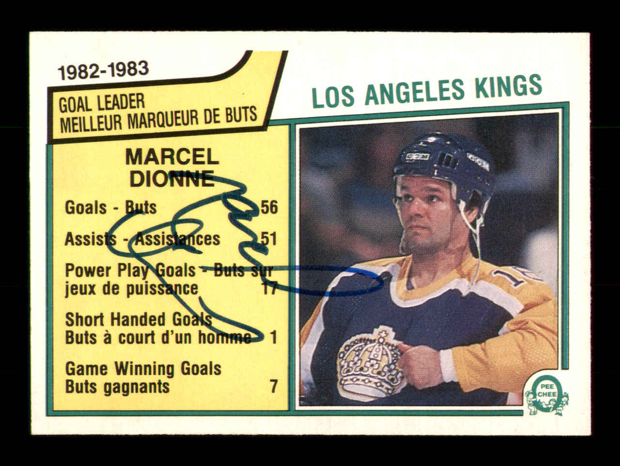 Marcel Dionne Autographed 1983-84 O-Pee-Chee Card #150 Los Angeles Kings SKU #251965