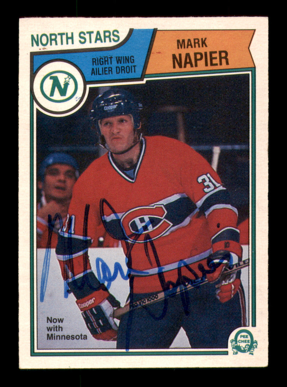 Mark Napier Autographed 1983-84 O-Pee-Chee Card #192 Montreal Canadiens SKU #251972