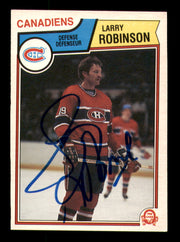 Larry Robinson Autographed 1983-84 O-Pee-Chee Card #195 Montreal Canadiens SKU #251974
