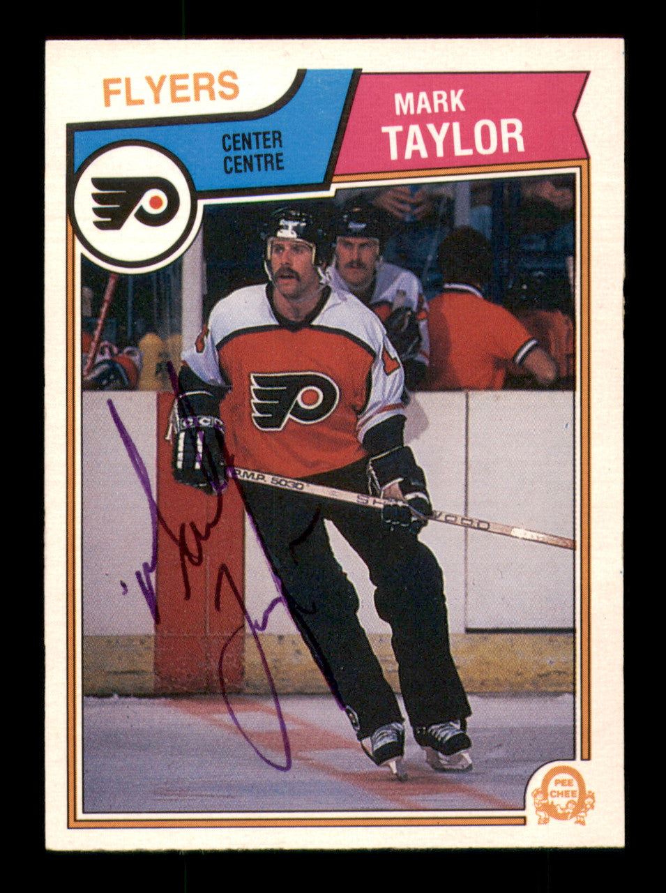 Mark Taylor Autographed 1983-84 O-Pee-Chee Rookie Card #273 Philadelphia Flyers SKU #251987