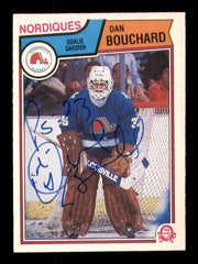 Dan Bouchard Autographed 1983-84 O-Pee-Chee Card #290 Quebec Nordiques SKU #251988