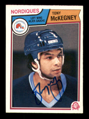 Tony McKegney Autographed 1983-84 O-Pee-Chee Card #296 Quebec Nordiques SKU #251993