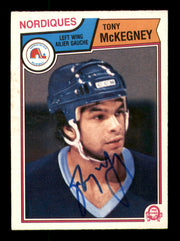 Tony McKegney Autographed 1983-84 O-Pee-Chee Card #296 Quebec Nordiques SKU #251994