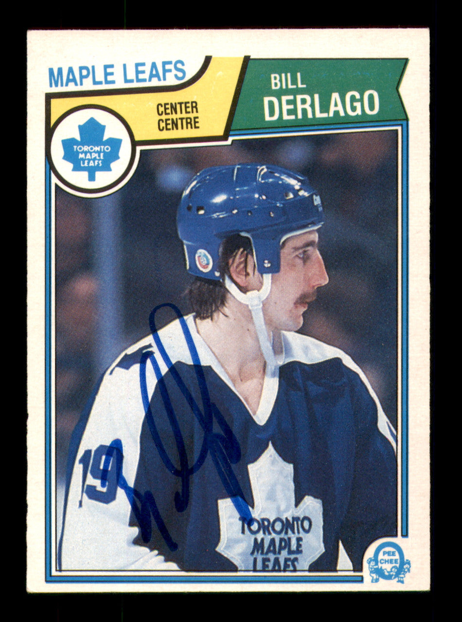 Bill Derlago Autographed 1983-84 O-Pee-Chee Card #327 Toronto Maple Leafs SKU #252003