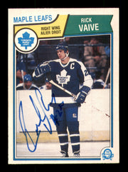 Ric Vaive Autographed 1983-84 O-Pee-Chee Card #343 Toronto Maple Leafs SKU #252008