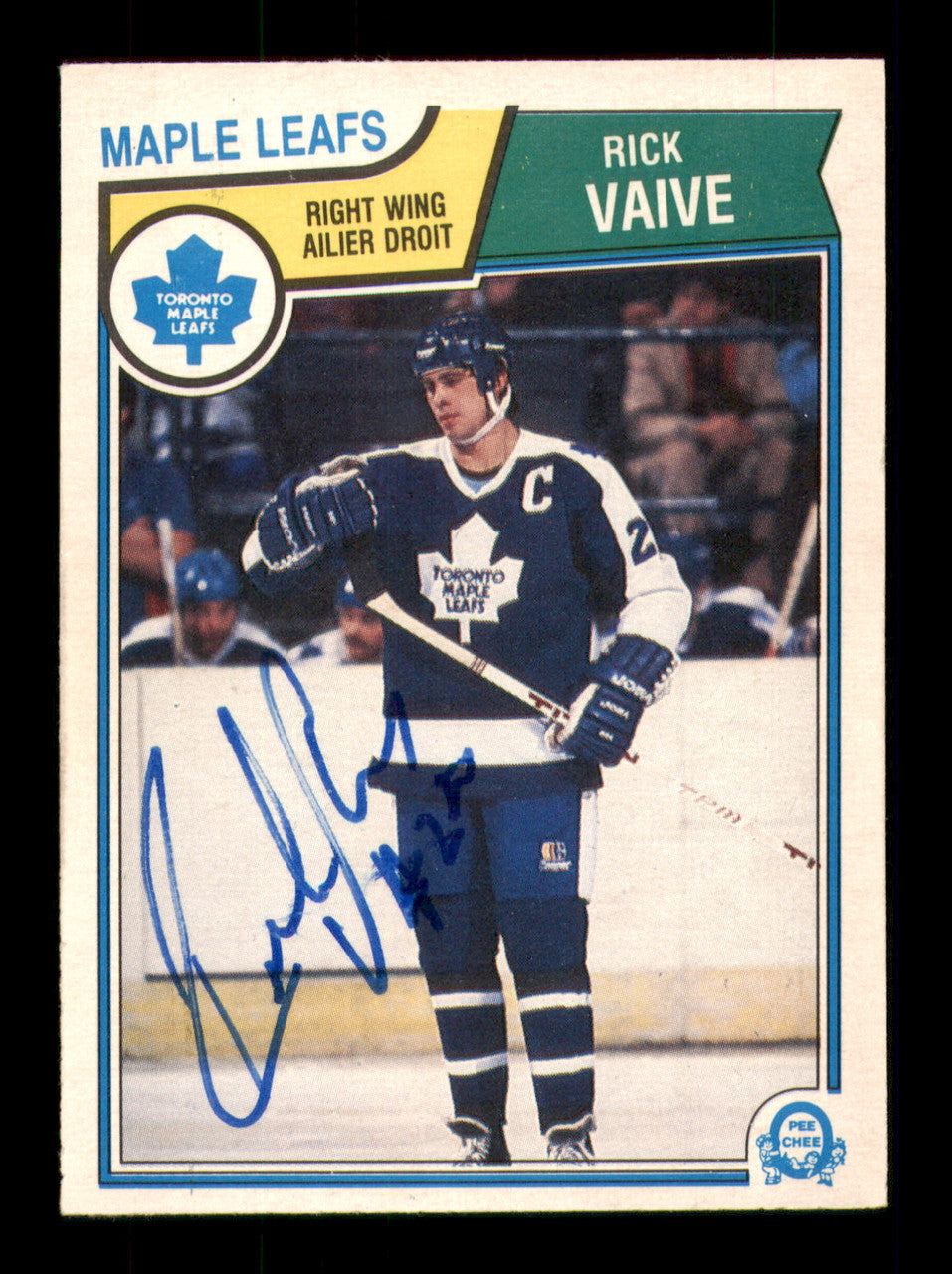 Ric Vaive Autographed 1983-84 O-Pee-Chee Card #343 Toronto Maple Leafs SKU #252008