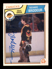 Richard Brodeur Autographed 1983-84 O-Pee-Chee Card #346 Vancouver Canucks SKU #252009