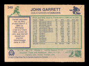John Garrett Autographed 1983-84 O-Pee-Chee Card #349 Vancouver Canucks SKU #252012