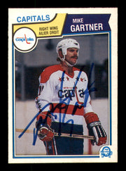 Mike Gartner Autographed 1983-84 O-Pee-Chee Card #369 Washington Capitals SKU #252013