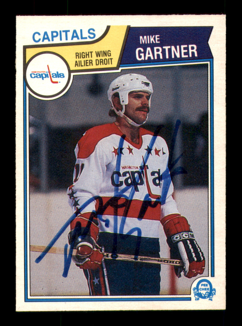 Mike Gartner Autographed 1983-84 O-Pee-Chee Card #369 Washington Capitals SKU #252013