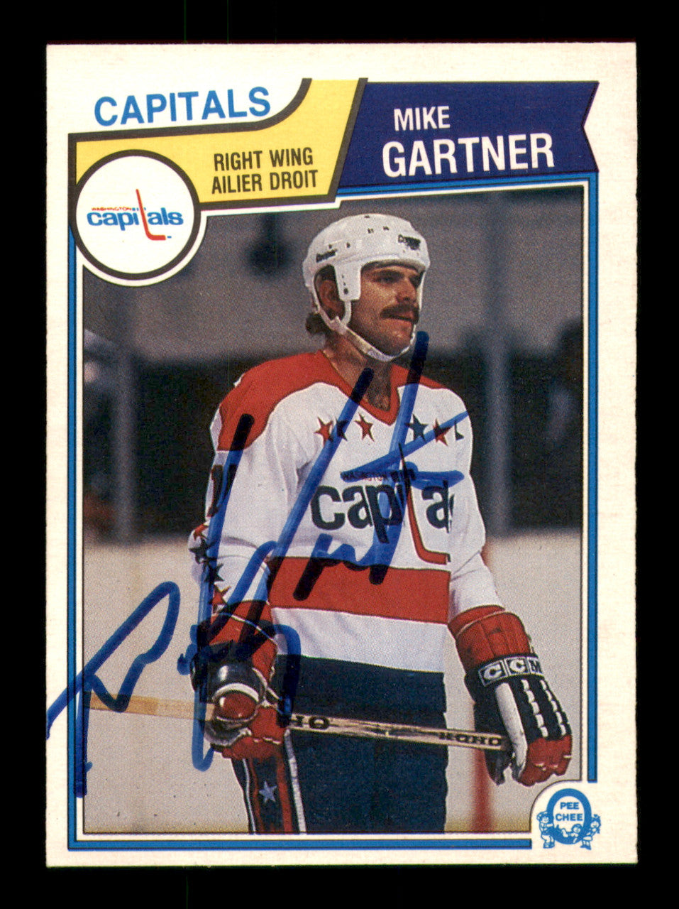 Mike Gartner Autographed 1983-84 O-Pee-Chee Card #369 Washington Capitals SKU #252015