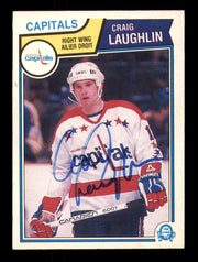 Craig Laughlin Autographed 1983-84 O-Pee-Chee Rookie Card #375 Washington Capitals SKU #252016