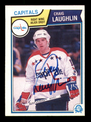 Craig Laughlin Autographed 1983-84 O-Pee-Chee Rookie Card #375 Washington Capitals SKU #252018