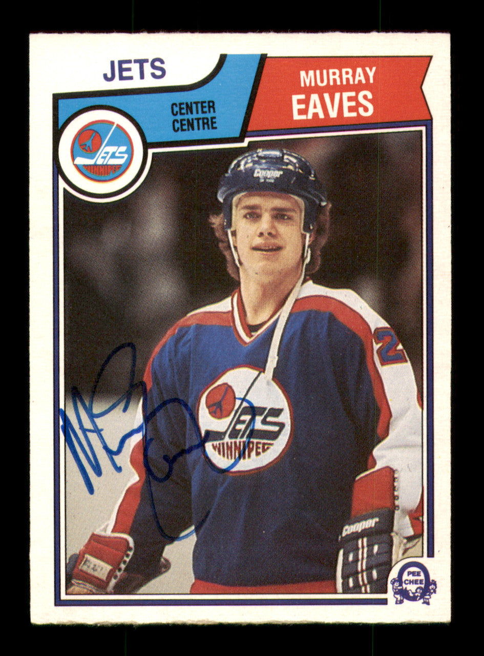 Murray Eaves Autographed 1983-84 O-Pee-Chee Card #384 Winnipeg Jets SKU #252027