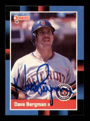 Dave Bergman Autographed 1986 Donruss Card #373 Detroit Tigers SKU #252037