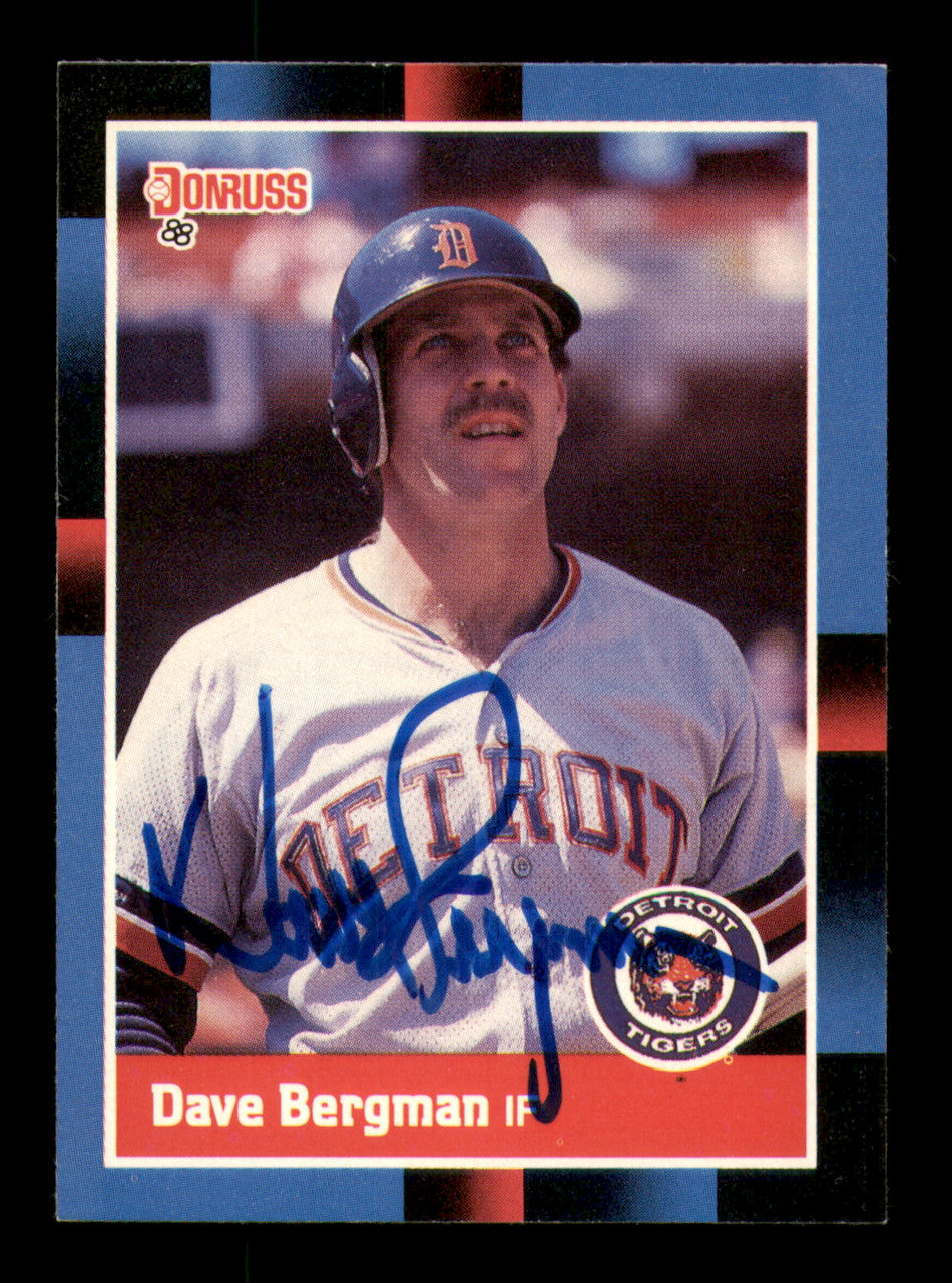 Dave Bergman Autographed 1986 Donruss Card #373 Detroit Tigers SKU #252037