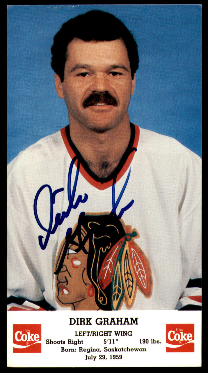 Dirk Graham Autographed 3.5x6.5 Photo Chicago Blackhawks SKU #252044