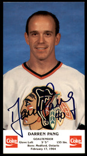 Darren Pang Autographed 3.5x6.5 Photo Chicago Blackhawks SKU #252046