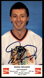 Doug Wilson Autographed 3.5x6.5 Photo Chicago Blackhawks SKU #252054