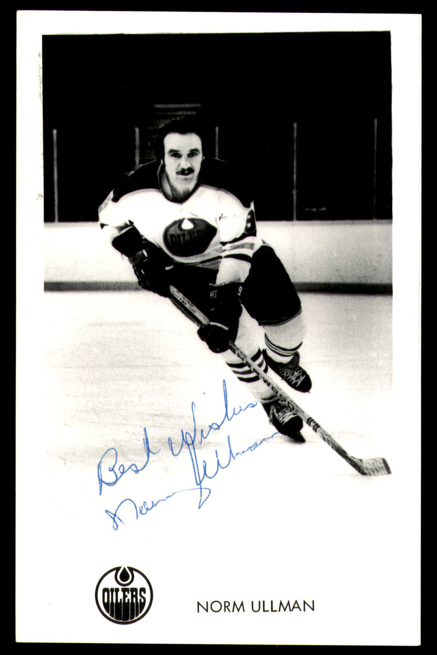 Norm Ullman Autographed 3.5x5.5 Photo Edmonton Oilers SKU #252067