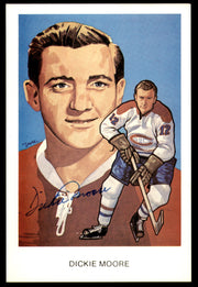 Dickie Moore Autographed 3.5x5.5 Postcard Montreal Canadiens SKU #252071
