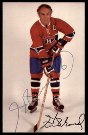 Henri Richard Autographed 3.5x5.5 Photo Montreal Canadiens SKU #252072