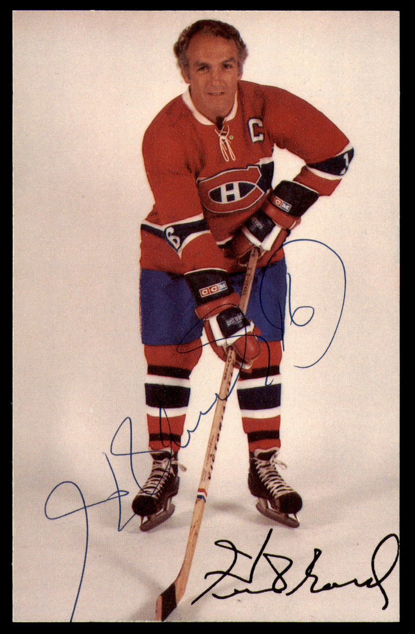 Henri Richard Autographed 3.5x5.5 Photo Montreal Canadiens SKU #252072