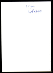Edgar Laprade Autographed 3.5x5 Photo New York Rangers SKU #252079