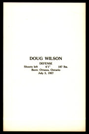 Doug Wilson Autographed 3.5x5.5 Postcard Chicago Blackhawks SKU #252081