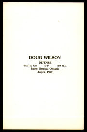 Doug Wilson Autographed 3.5x5.5 Postcard Chicago Blackhawks SKU #252082