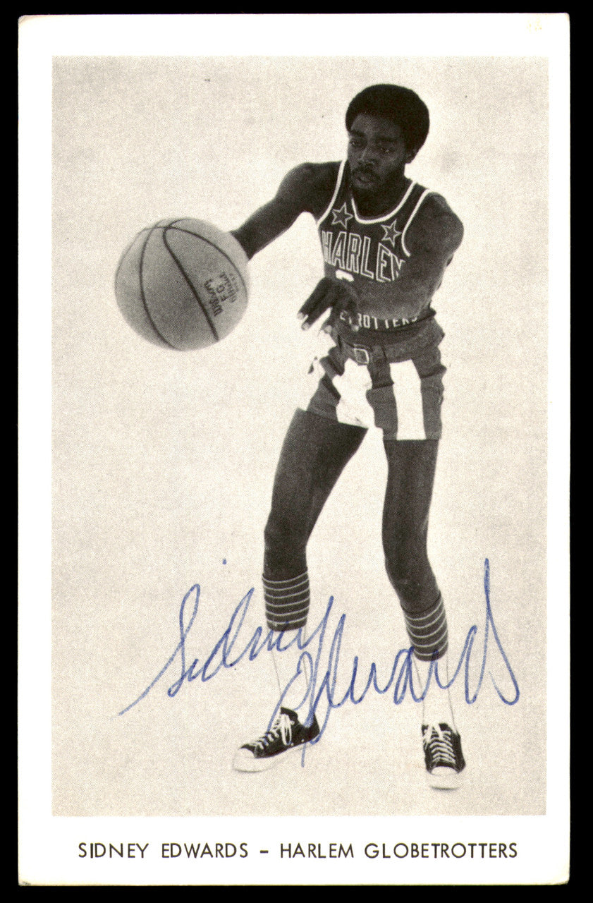 Sidney Edwards Autographed 3.5x5.5 Photo Harlem Globetrotters SKU #252087