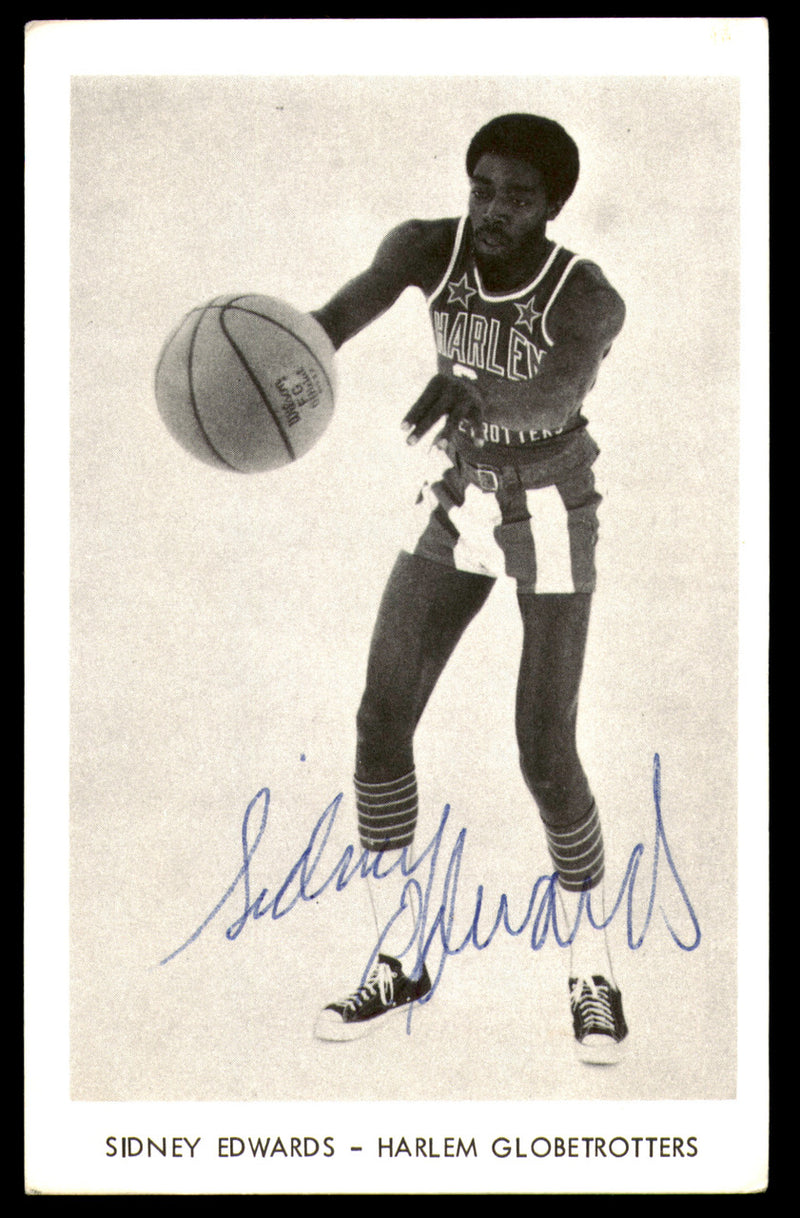Sidney Edwards Autographed 3.5x5.5 Photo Harlem Globetrotters SKU #252087