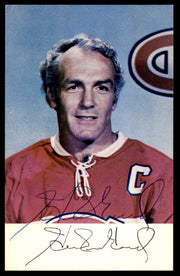 Henri Richard Autographed 3.5x5.5 Photo Montreal Canadiens SKU #252091