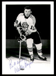Wally Boyer Autographed 3.5x5 Photo Pittsburgh Penguins SKU #252093