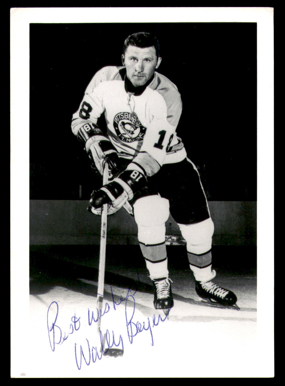 Wally Boyer Autographed 3.5x5 Photo Pittsburgh Penguins SKU #252093