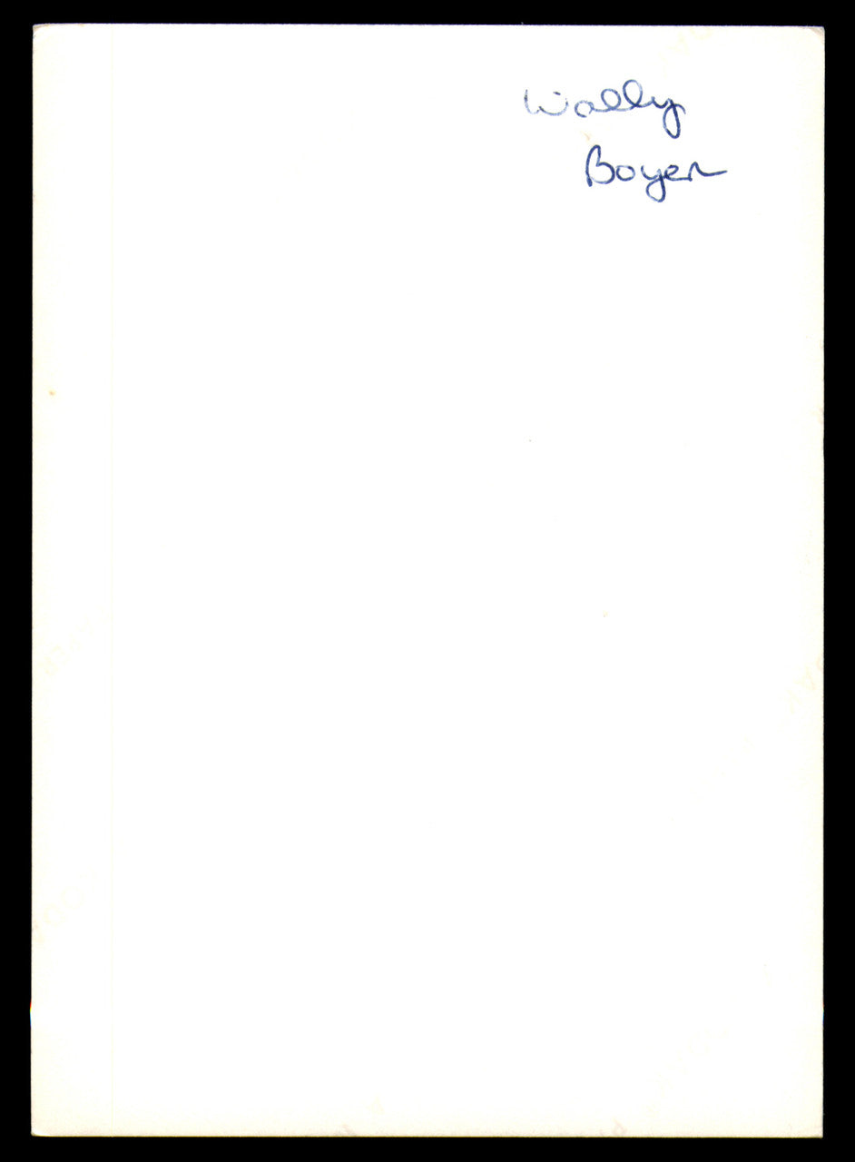 Wally Boyer Autographed 3.5x5 Photo Pittsburgh Penguins SKU #252093