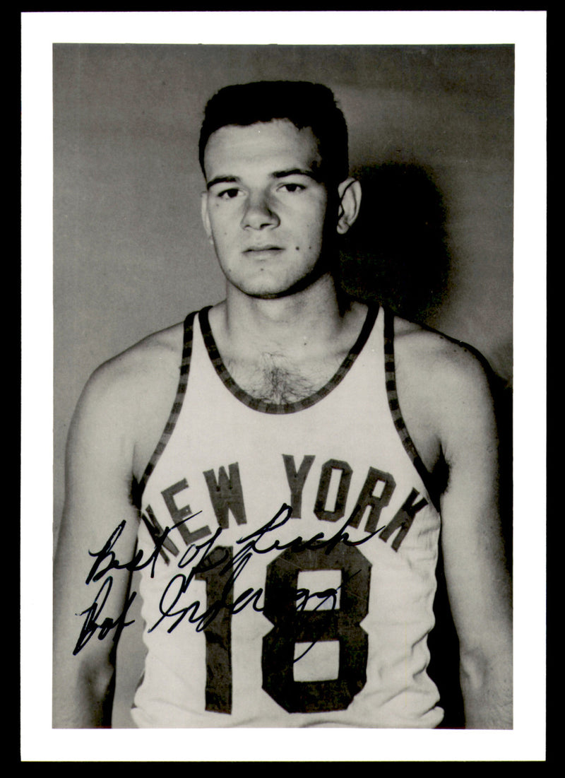 Bob Anderegg Autographed 3.5x5 Photo New York Knicks SKU #252106