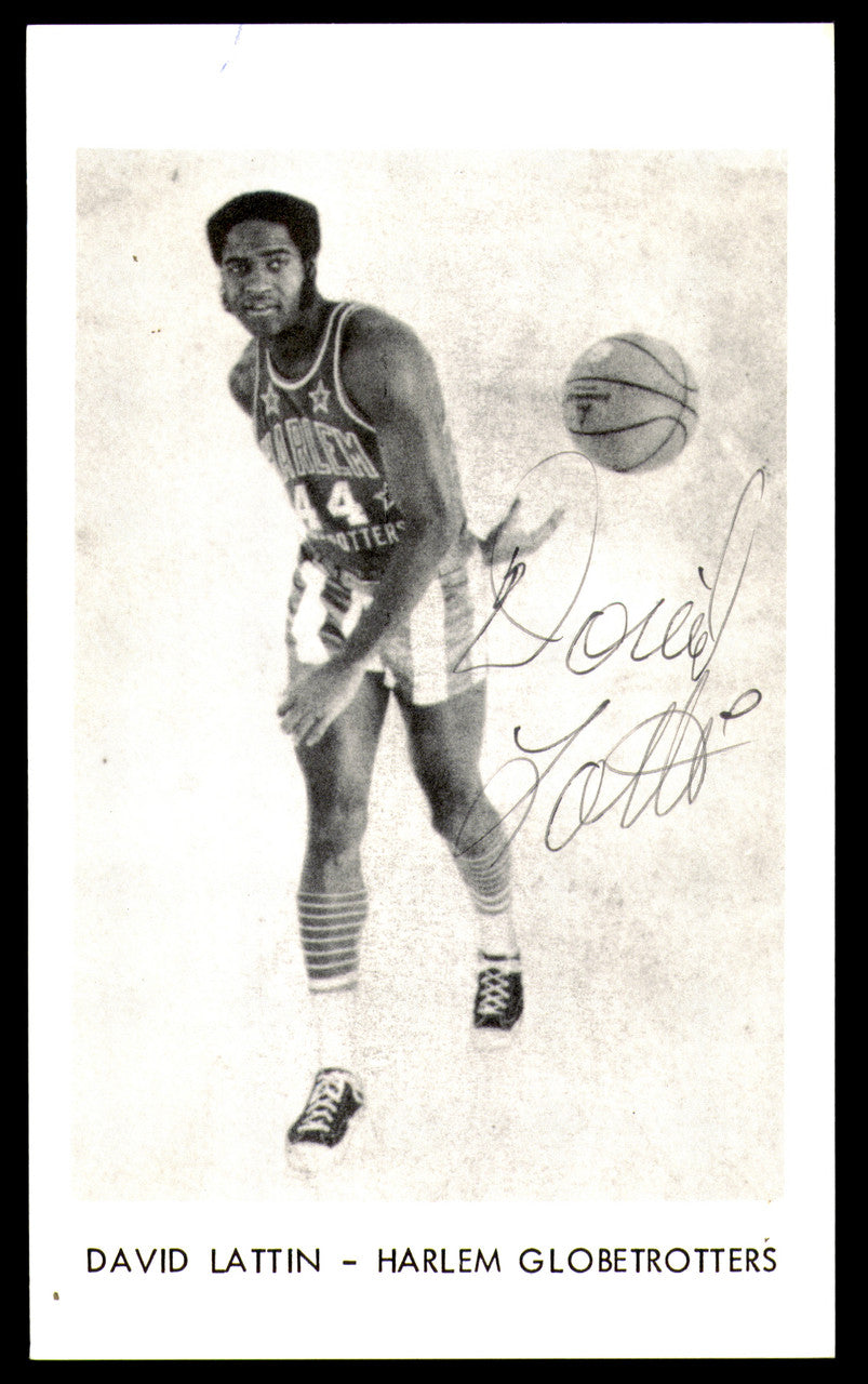 David Lattin Autographed 3.5x5.5 Photo Harlem Globetrotters SKU #252108