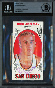 Rick Adelman Autographed 1969-70 Topps Rookie Card #23 San Diego Rockets Beckett BAS #18281285