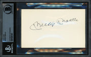 Mickey Mantle Autographed 3x5 Index Card New York Yankees Beckett BAS #18281361