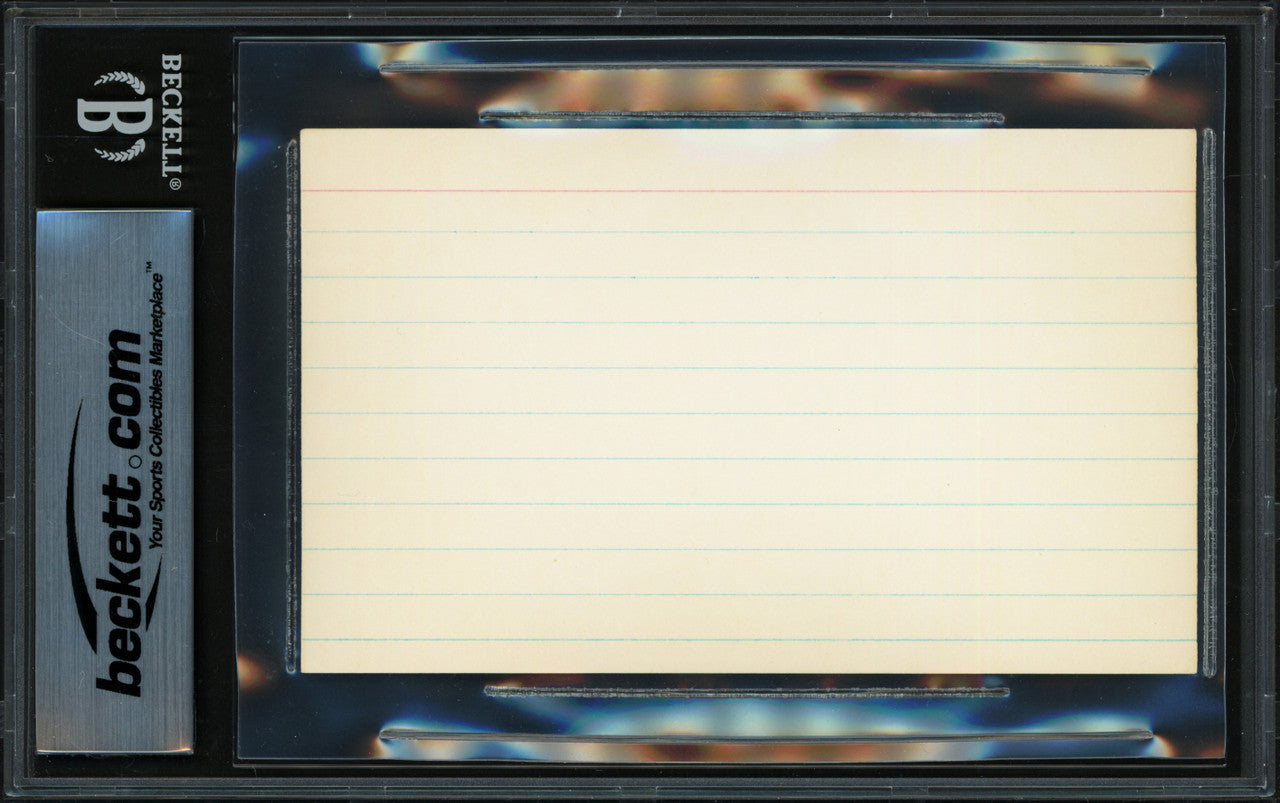 Mickey Mantle Autographed 3x5 Index Card New York Yankees Beckett BAS #18281361