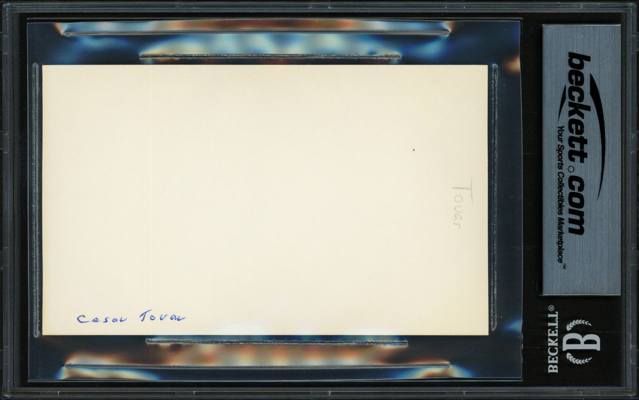 Cesar Tovar Autographed 3x5 Index Card Minnesota Twins Beckett BAS #18281330