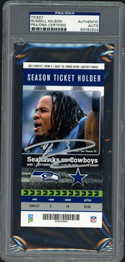 Russell Wilson Autographed Sept. 16th, 2012 1st NFL Win Ticket Seattle Seahawks PSA/DNA #83782624