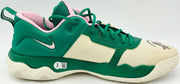 Giannis Antetokounmpo Autographed 2022 Player Exclusive (PE) Promo Michigan State White Nike Zoom Freak 4 NCAA Shoes Size 16 (With Box) Beckett BAS Witness #3W396969 & #3W396970