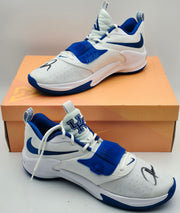 Giannis Antetokounmpo Autographed 2023 Player Exclusive (PE) Promo Blue Nike Zoom Freak 5 Shoes Bucks Size 17 Beckett BAS Witness Stock #252699