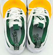 Giannis Antetokounmpo Autographed 2022 Player Exclusive (PE) Promo Oregon White Nike Zoom Freak 4 NCAA Shoes Size 16 (With Box) Beckett BAS Witness #3W396811 & #3W396812