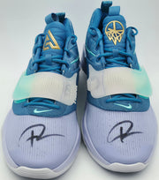 Giannis Antetokounmpo Autographed 2022 Player Exclusive (PE) Promo Oregon Yellow Nike Zoom Freak 4 NCAA Shoes Size 17 (With Box) Beckett BAS Witness #3W396652 & #3W396653
