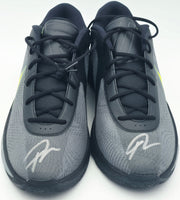 Giannis Antetokounmpo Autographed 2024 Player Exclusive (PE) Promo Duke Blue Devils Royal Nike Zoom Freak 6 NCAA Shoes Size 17 (No Box) Beckett BAS Witness #3W396472 & #3W396473